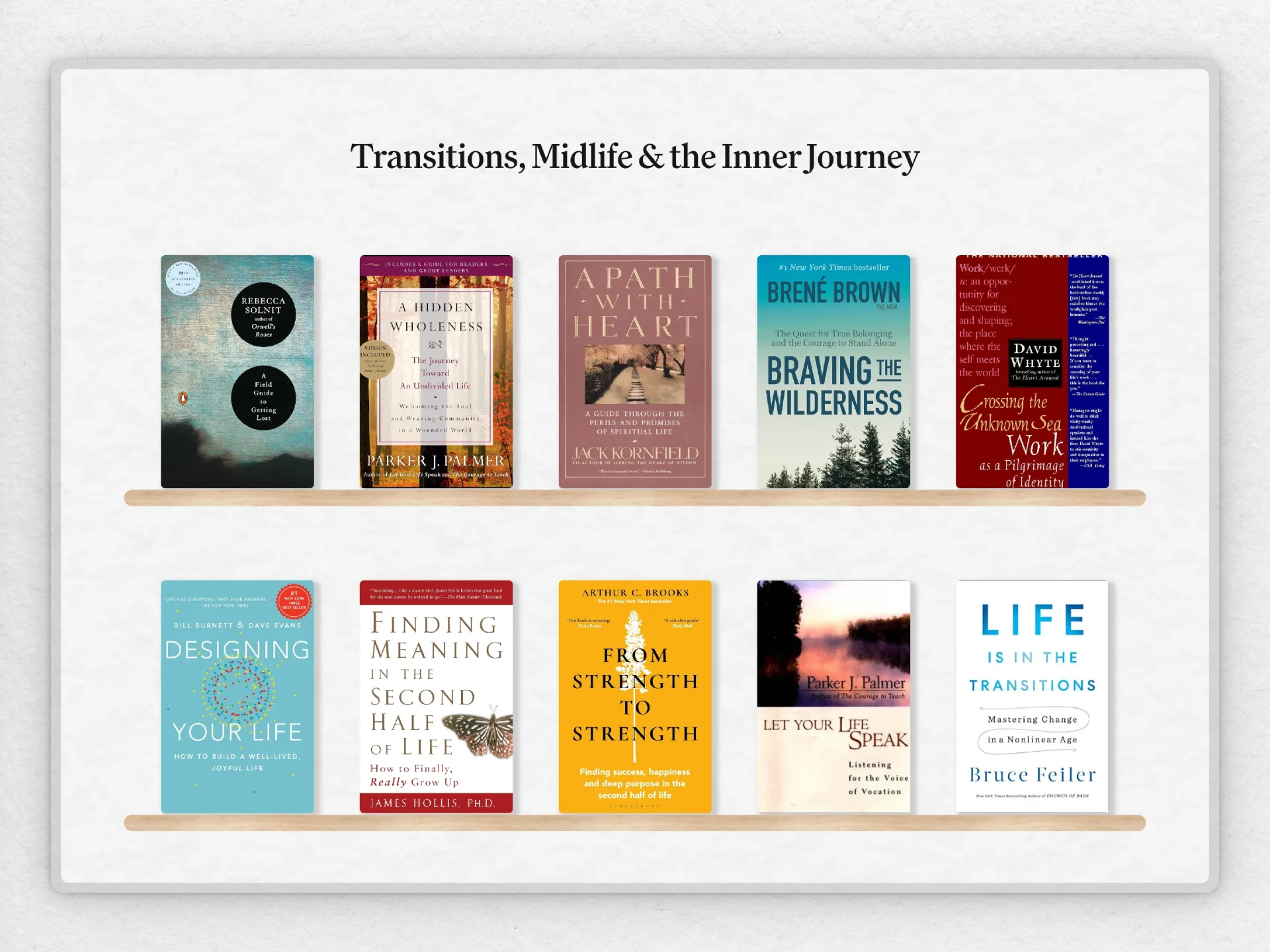 Bookshelf with 80+ books that Steve recommends